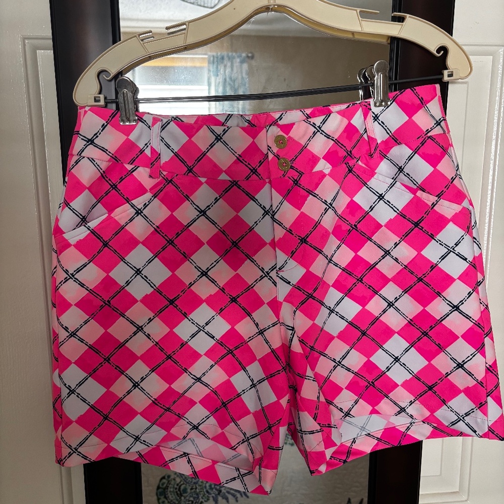 Lilly Pulitzer 🌴Pink and White Argyle Golf Shorts